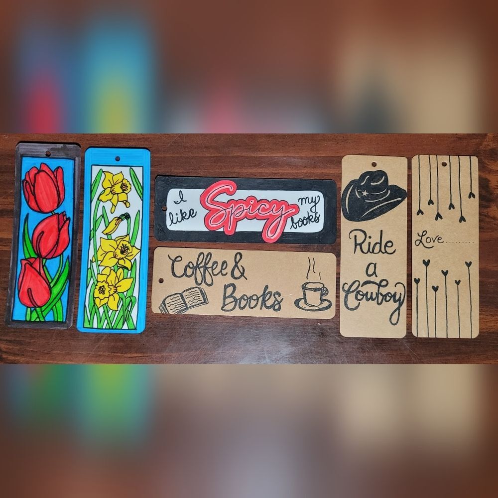 Handmade cardstock bookmarks